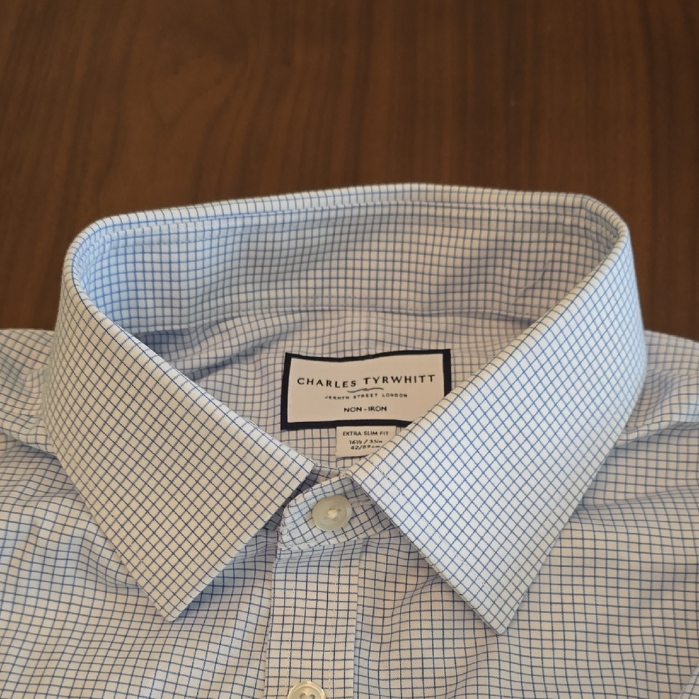 Charles Tyrwhitt Blue Checkered Men's Shirt